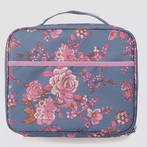 Matilda Jane Harlow Insulated Lunch (NWT Blue Pink Floral Carry Tote Bag) - Picture 3 of 3